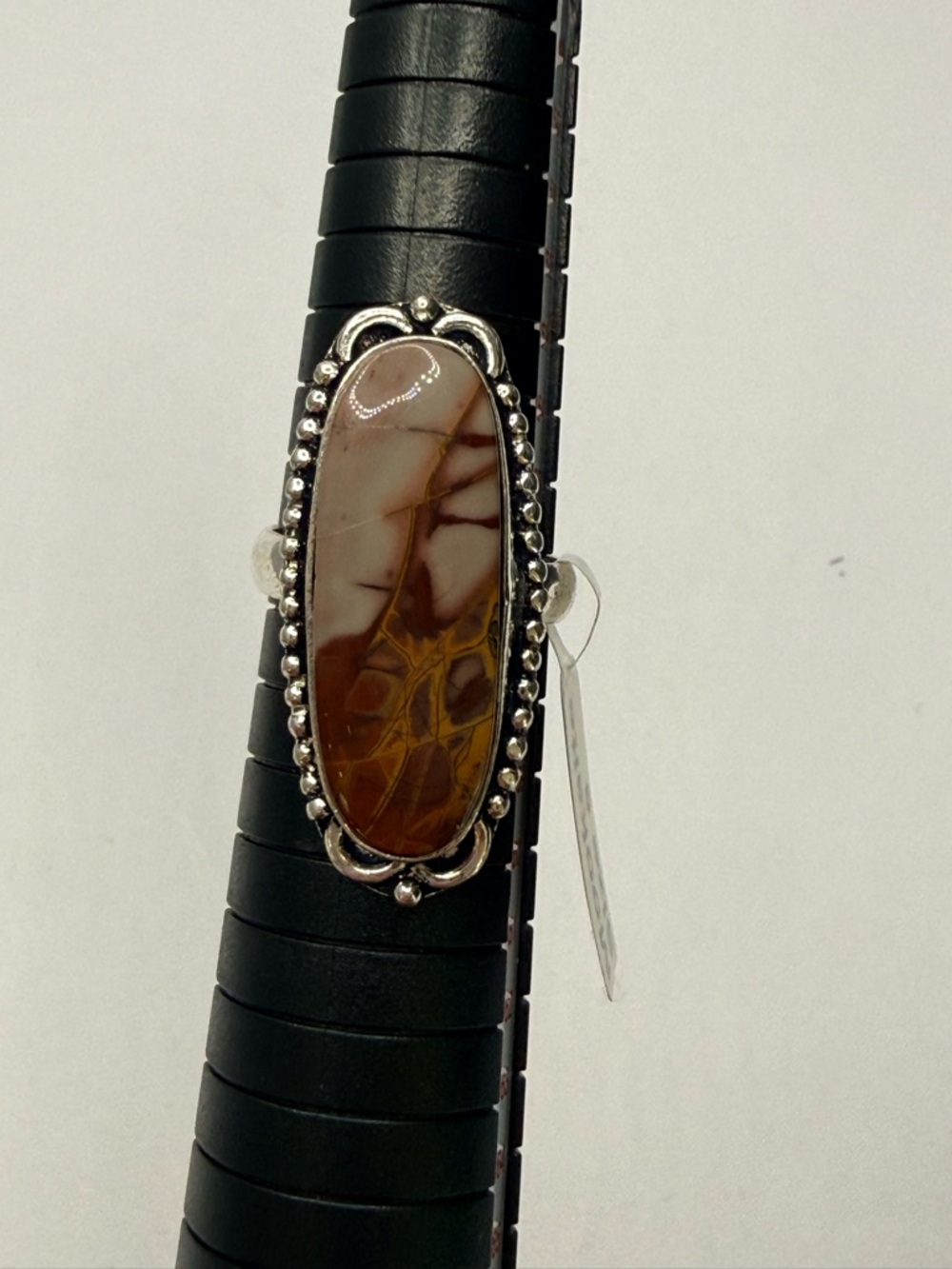 Mookaite Jasper Ring Size 8 Sterling Silver 925 Statement Ring